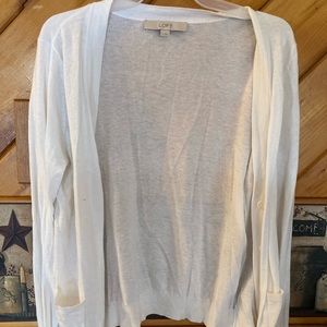 Loft white cardigan